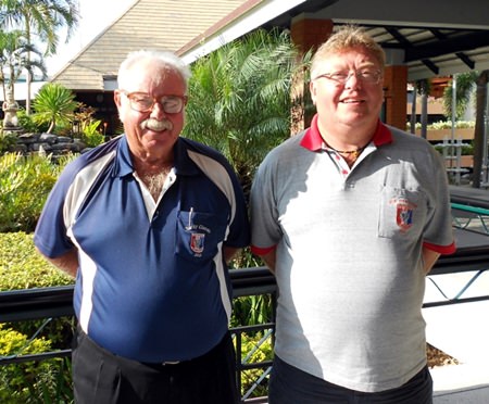 Dave Richardson (left) with Dave Addison.