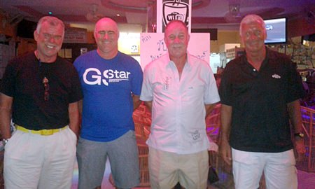 Left to right: Dennis Scougall, Steve Cliff, Mike Lewis & Pete Sumner.