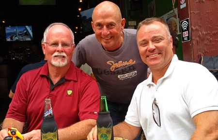 Dave and Phil with Peter Larsson.