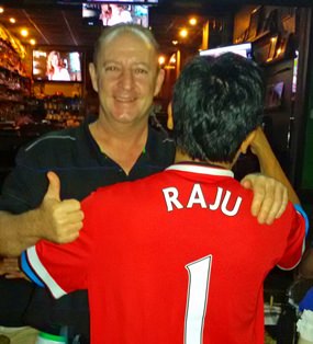 Spoiled rotten: Steve Mulberry looks after Choo!