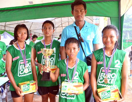 The female youth 14 years team from Wat Khao Mai Kaew Community School, Chonburi will be training hard for the tournament finals in Srisaket later this month.