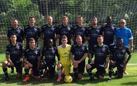 FC Planet line up before their league fixture against Bangkok FC, Saturday, November 1 in Bangkok.