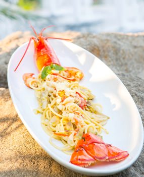 Canadian lobster at Acqua Italian restaurant.