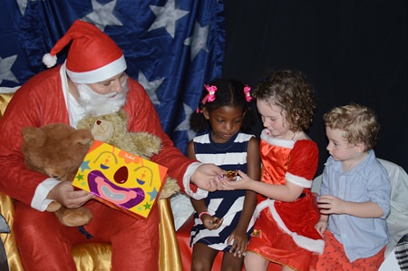Father Christmas had a special grotto where young visitors were able to collect presents from him.