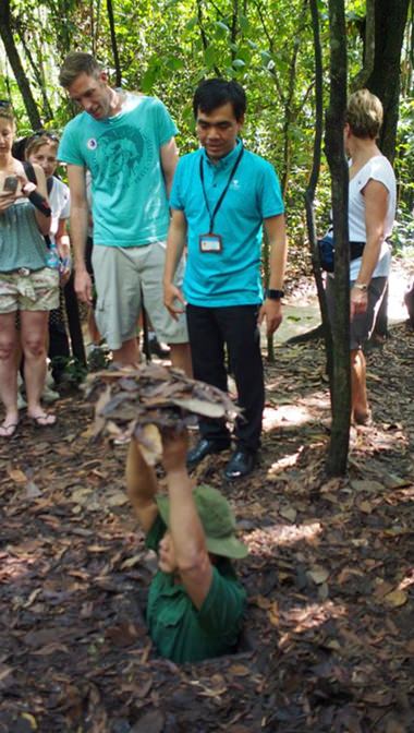 Students learn about Vietnam War history.