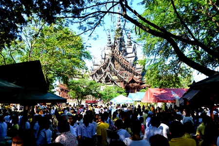 Ten of thousands of people attended the ceremony making the place look small.
