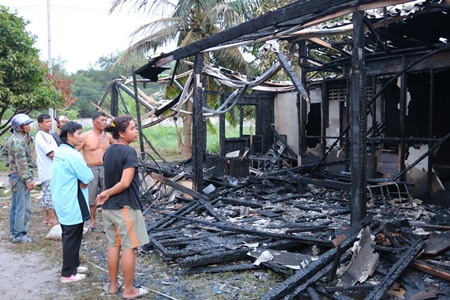 Owner Somsak Phuangshang lost his house and his unusual pets when a lightning strike started a fire that gutted his home.