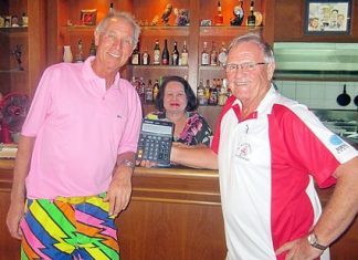 Walter Baechli (left) and Derek Brook (right) with one of BJ’s Holiday Lodge finest.
