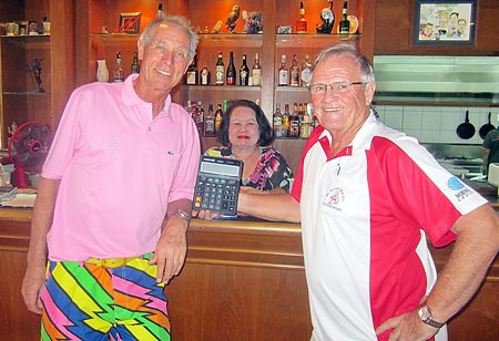 Walter Baechli (left) and Derek Brook (right) with one of BJ’s Holiday Lodge finest.