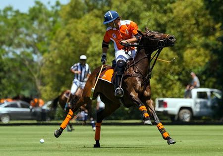 Thai Polo Club in action at the Ellerstina Polo Club Capa de Oro Cup in Pilar, Argentina.