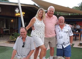 From left: Clive Smit (seated) with Elsabe Connor, Barry McIntosh and Frank Connor.