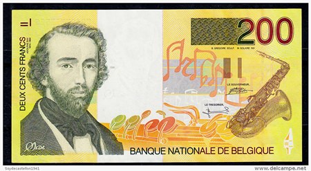 Adolphe Sax’s portrait appeared on a 1995 Belgian bank-note. 