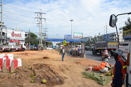 Workers have started clearing away obstacles so that construction for the subterranean bypass can begin.