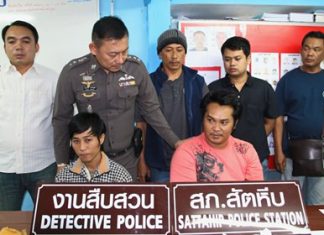 Double arrests yield 4,000 ya ba tablets Somyos Thosura (left) and Anek Yaembuppa (right) were arrested for passion with intent to sell narcotics.