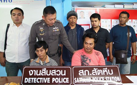 Somyos Thosura (left) and Anek Yaembuppa (right) were arrested for passion with intent to sell narcotics.