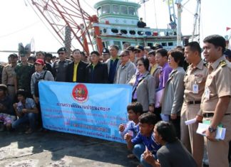 Labor Ministry check finds no illegals in Samae San fishing fleet More than 20 government and private-sector organizations inspected the fishing fleets of Sattahip’s Samae San Sub-district and found no sign of human trafficking.