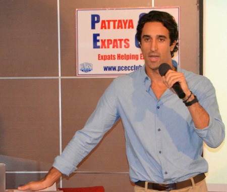 Aaron Siwoku describes to his PCEC audience how “bitcoin” is a “new and innovative form of digital cash” - also known as a “cryptocurrency.” Further explaining that it allows people to send and receive money with no middleman.