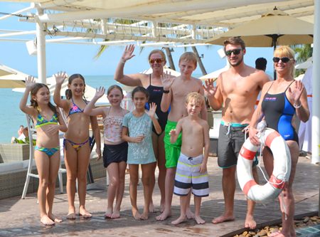 Surf Lifesaving, Inc. crew teaches water safety to children.