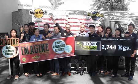 Hard Rock Hotel & Cafe Pattaya, led by General Manager Jorge Carlos Smith, donated 2,747 kilograms of Thai Jasmine rice to 5 charities for underprivileged kids in Pattaya.