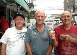 (Left-right) Jayson Schembri with Fred Cuypers and Michel Catillion.