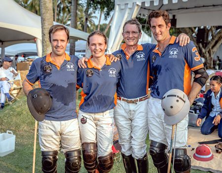 The victorious Thai Polo team: Harald and Caroline Link with Agustin Garcia Grossi and Pedro Fernandez Llorante.