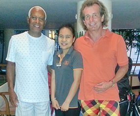 Landis Brooks (left) and Torsten Bischoff (right) with one of BJ’s finest.