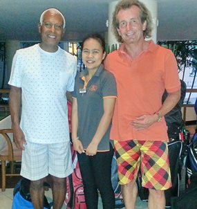 Landis Brooks (left) and Torsten Bischoff (right) with one of BJ’s finest.