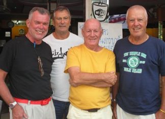 (Left-right) Dennis Scougall, Bryan Rought, Rod Howett and Jim Connelly.