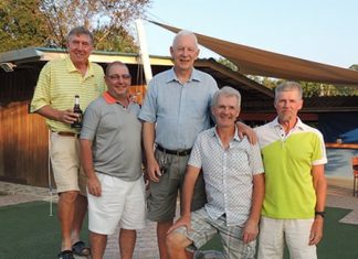 (From left) Eddy Beilby, Mick Beresford, John Stafford, Reijo Heiskanen and Jukka Kangas.