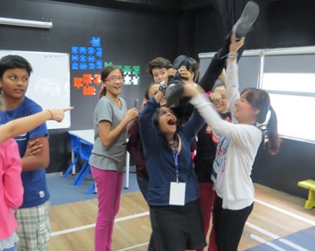 Fun times during a Frantic Assembly drama workshop in Manila