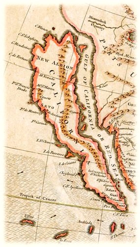 A 1745 map of California, by R. W. Seale