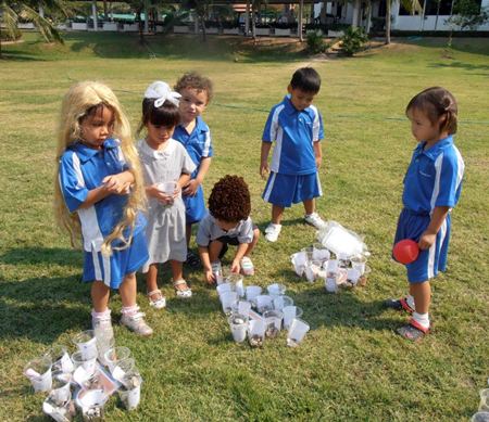 Students from all age groups brought their loose change in.