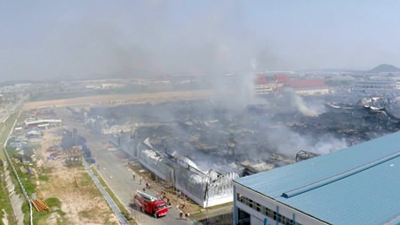 Investigators the following day were still waiting for plumes of smoke to die down before investigating the cause of the blaze.