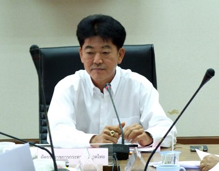 Former Chonburi Gov. Wichit Chatpaisit returned to the province last month to review the progress of projects that have received funding from the Interior Ministry.