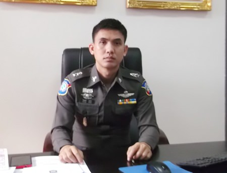 Pol. Maj. Piyapong Ansan, the new commander of Pattaya’s Tourist Police Division.