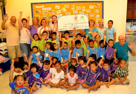 PILC’s first visit this year was to donate funds to the Hand to Hand Foundation.