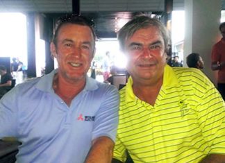 General Jack (right) poses with Spain’s Miguel Angel Jimenez at Black Mountain Golf Club in Hua Hin.