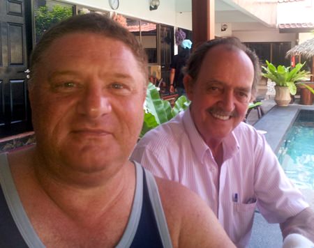 Barry Winton (left) with Stephen Beard.