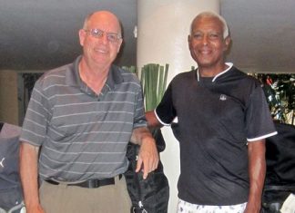 Brian Gabe (left) with Landis Brooks.