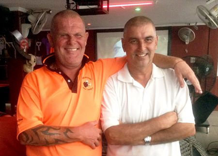 Mark West (right) with Freddy Starbeck.