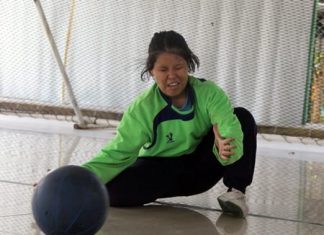 Where is the ball? The Pattaya Redemptorist School for the Blind has several students who play for the national team.