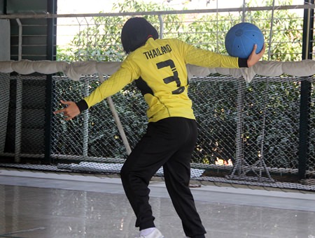 Cheering is not allowed at a Goalball game as the studnets must listen for the sound of the bell.