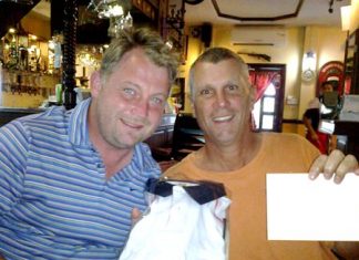 Jason & Bob with their Caddy Shack donated near pin prizes.