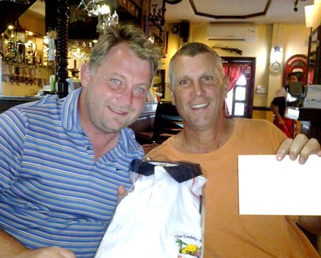 Jason & Bob with their Caddy Shack donated near pin prizes.