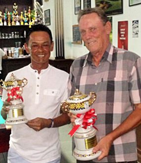 PGS Player of the Year Dave Thomas (right) with Wichai Tananusorn.