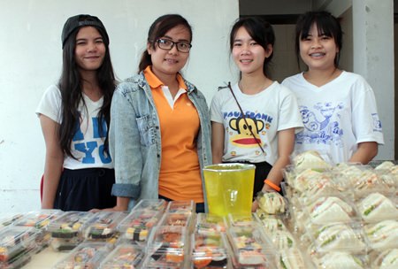 9,630 baht was raised from selling food and drinks.