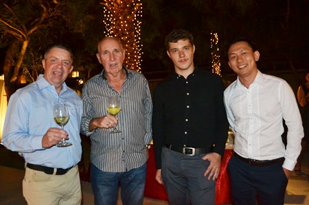 (L to R) Paul Strachan from PMTV; Michael Scollins, E&I Installation Engineer of QGC; Andrea Picello, Brand Executive for Spirit of IWS Thailand Co., Ltd.; and Supasit Peanchitlertkajorn, Sales Manager for IWS Thailand Co., Ltd.