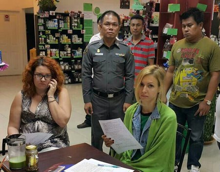 Police have arrested Russians Anastasiya Cherkasoa and Olga Bukachuk for illegally selling traditional remedies from their home country.