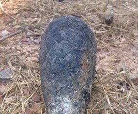 Old mortar shell found in Samae San Construction crews unearthed a mortar shell at least a decade old.