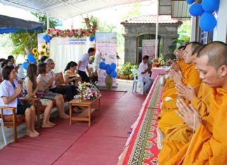 Chonburi Health Care School marks 10-year anniversary The Chonburi Health Care School celebrated its 10th anniversary by hosting a luncheon for nine monks invited to perform a prayer service for auspiciousness.
